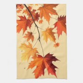 Authumn leaves Kitchen towel light yellow Theedoek (Verticaal)