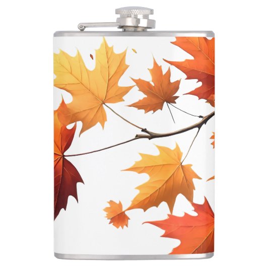 Authumn leaves Vinyl Wrapped Flask Heupfles (Voorkant)