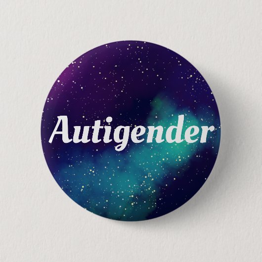 Autigender  Galaxy Identity Ronde Button 5,7 Cm (Voorkant)