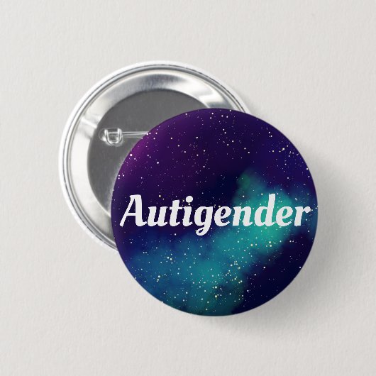 Autigender  Galaxy Identity Ronde Button 5,7 Cm (Voorkant /achterkant)