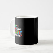 Autism 100 Days Of Making A Difference Funny Teach Koffiemok (Voorkant links)