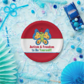 Autism 7-inch papieren Borden Bordje (Feest)