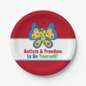 Autism 7-inch papieren Borden Bordje (Voorkant)