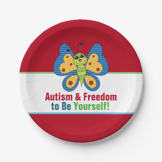 Autism 7-inch papieren Borden Papieren Bordje (Voorkant)
