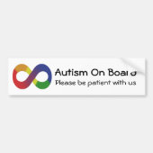 Autism aan boord van Bumpersticker - Infinity-symb (Voorkant)
