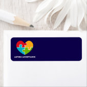 Autism Acceptance Return Address Etiket (Insitu)