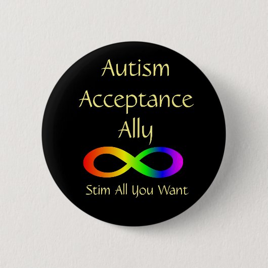 Autism Acceptation Ally Button (Voorkant)