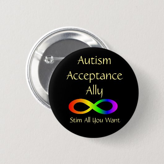 Autism Acceptation Ally Button (Voorkant /achterkant)