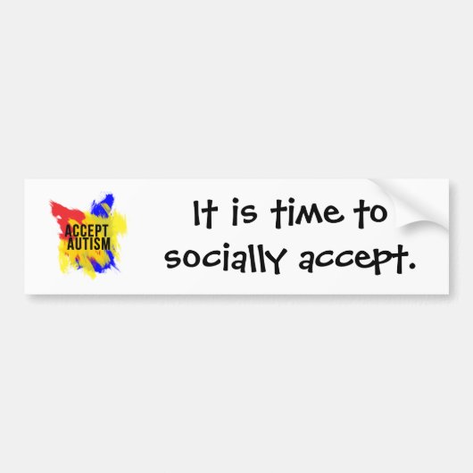 Autism Acceptation Bumpersticker (Voorkant)