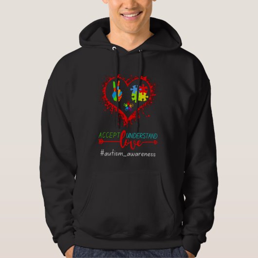 Autism Accepteren Liefde begrijpen Hoodie (Voorkant)