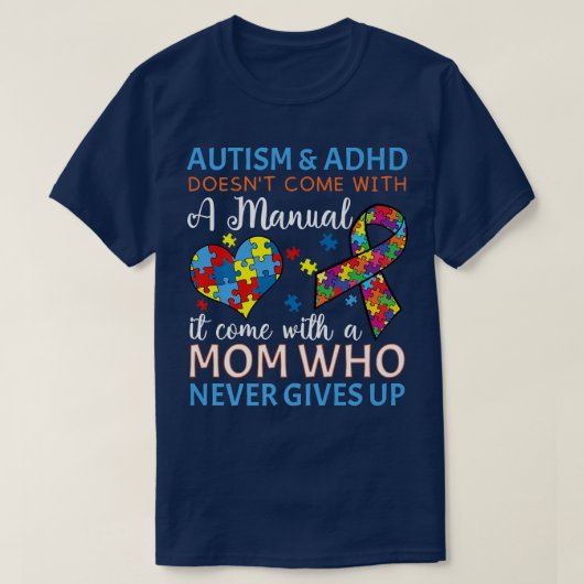 Autism & Adhd heeft geen handmatige handleiding. T-shirt (Design voorkant)