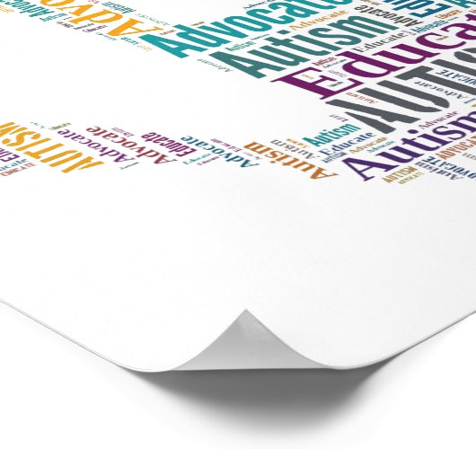 Autism Advocate en Educate Poster GoTeamKate (Hoek)