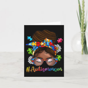 Autism Afro Mam Curly Hair American African Autism Kaart