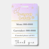 Autism Alert Autistic Contact Badge (Achterkant)