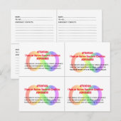 AUTISM ALERT Kaarten x 4 per kaart (Voorkant / Achterkant)