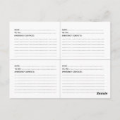 AUTISM ALERT Kaarten x 4 per kaart (Achterkant)