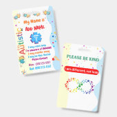 Autism Alert Nonverbal Autistic Contact Badge (Voor- en achterkant)