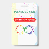 Autism Alert Nonverbal Autistic Contact Badge (Achterkant)