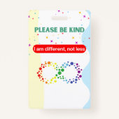 Autism Alert Nonverbal Autistic Contact Badge (Achterkant)