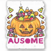 Autism ASD Awareness Halloween Non-Verbal Trick of Sticker (Voorkant)