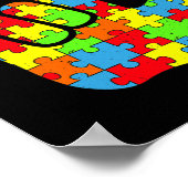 Autism Asl Love Sign Language Autism Awareness Puz Poster (Hoek)