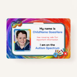 Autism Assistance Identification Card Badge