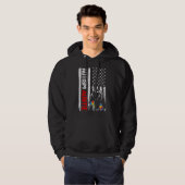  Autism Auntie Beer American Flag Awareness Hoodie (Voorkant volledig)