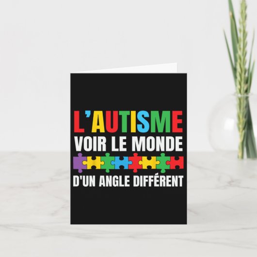 Autism Autism Awareness Ribbon Kaart (Voorkant)