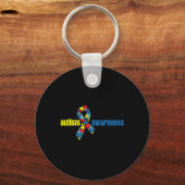 Autism Autism Awareness Ribbon Piece Gift Sleutelhanger (Voorkant)