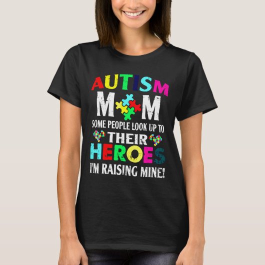 Autism Autism Mam Mijn zoon T-shirt (Voorkant)