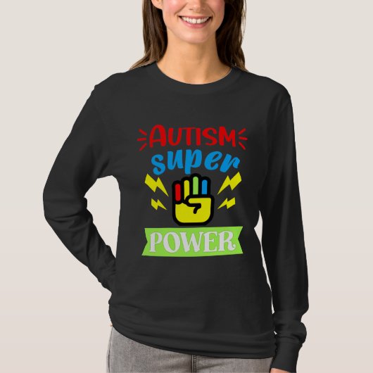 Autism Autism Super Power T-shirt (Voorkant)