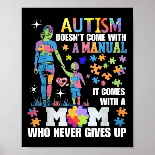 Autism Awareness 2025 heeft geen handleiding Poster (Voorkant)