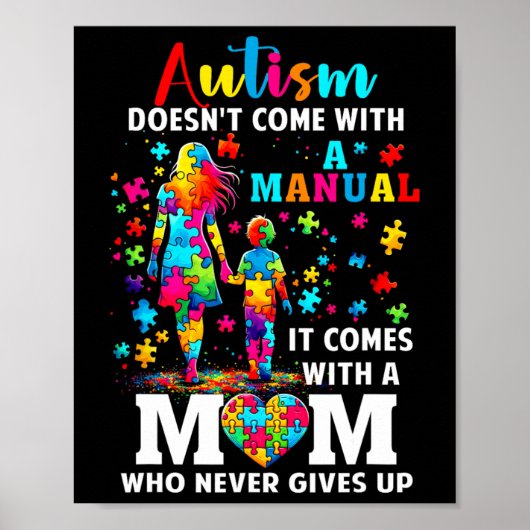 Autism Awareness 2025 heeft geen handleiding Poster (Voorkant)