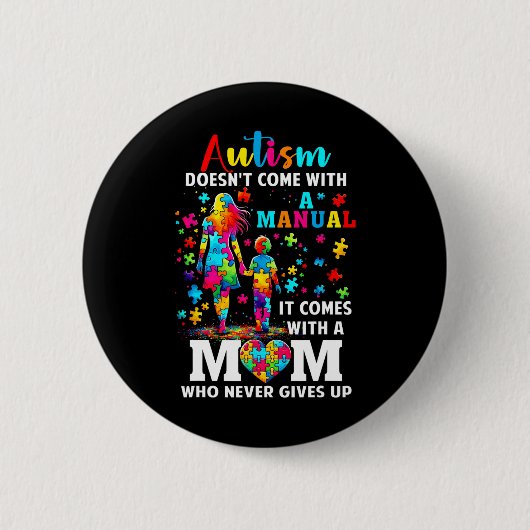 Autism Awareness 2025 heeft geen handleiding Ronde Button 5,7 Cm (Voorkant)