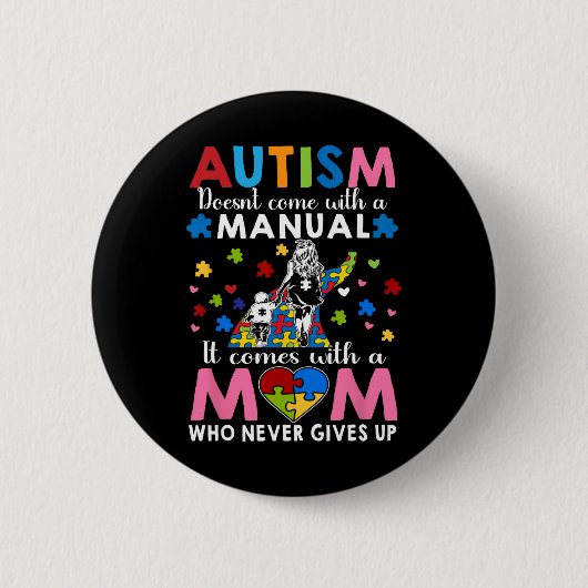 Autism Awareness 2025 heeft geen handleiding Ronde Button 5,7 Cm (Voorkant)