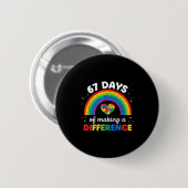 Autism Awareness 67 Days Of Making A Difference 6  Ronde Button 5,7 Cm (Voorkant /achterkant)