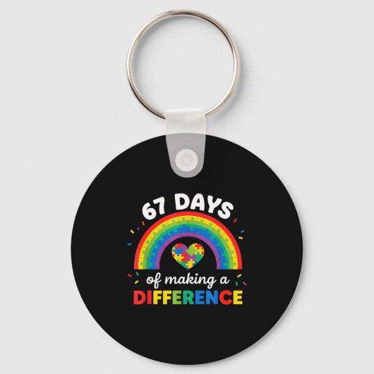 Autism Awareness 67 Days Of Making A Difference 6  Sleutelhanger (Voorkant)