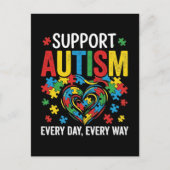 Autism awareness aankondigingskaart (Voorkant)