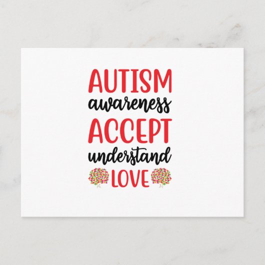 Autism Awareness Accept Understand Love (2) Uitnodiging Briefkaart (Voorkant)