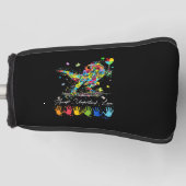 Autism Awareness Accept Understand Love Dinosaurs Golfheadcover (Voorkant)