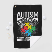 Autism Awareness Accept Understand Love Golfhanddoek (Insitu)