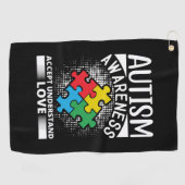 Autism Awareness Accept Understand Love Golfhanddoek (Horizontaal)