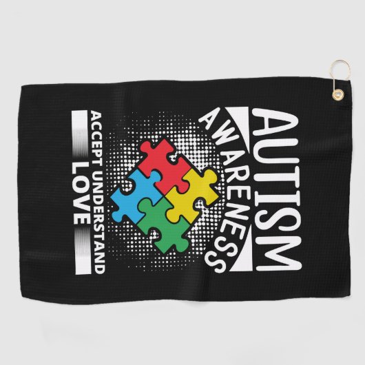 Autism Awareness Accept Understand Love Golfhanddoek (Horizontaal)