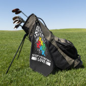 Autism Awareness Accept Understand Love Golfhanddoek (Groen)