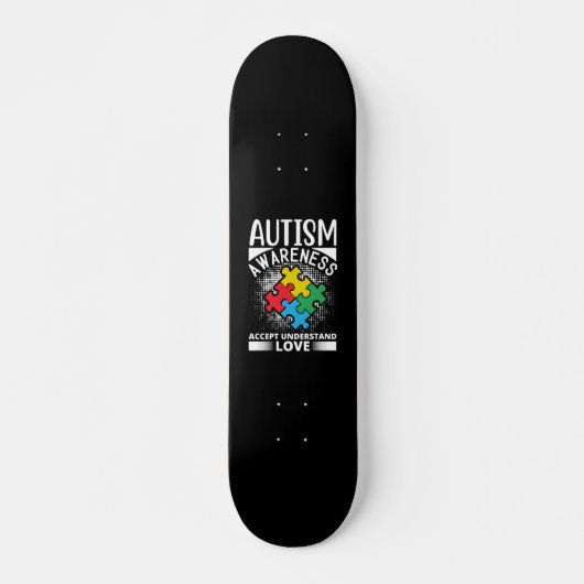 Autism Awareness Accept Understand Love Persoonlijk Skateboard (Voorkant)