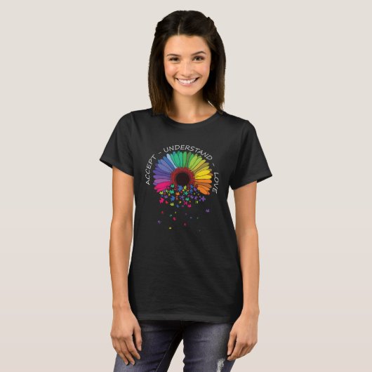 Autism Awareness Accept Understand Love Support Au T-shirt (Voorkant volledig)