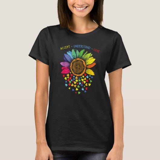 Autism Awareness Accept Understand Love T-shirt (Voorkant)