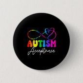 Autism Awareness Acceptance Infinity Symbol Advoca Ronde Button 5,7 Cm (Voorkant)