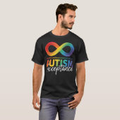 Autism Awareness Acceptance Infinity Symbol T-shirt (Voorkant volledig)
