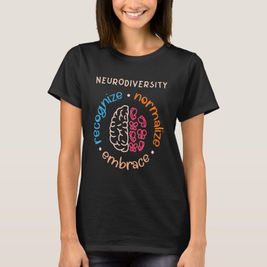 Autism Awareness Acceptance Neurodiversity Gifts W T-shirt (Voorkant)